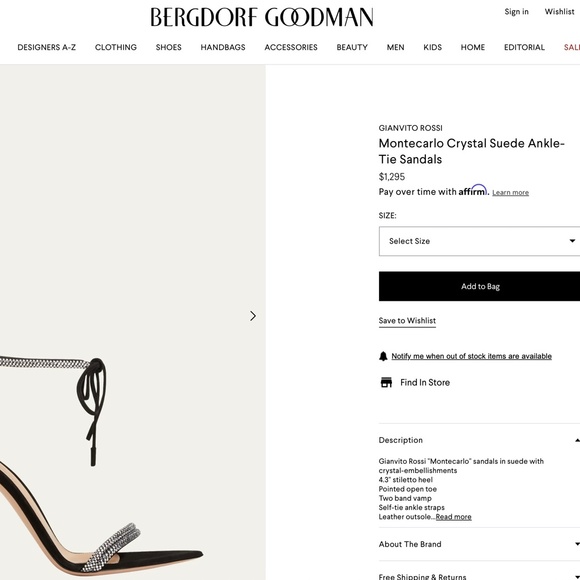 Gianvito Rossi Montecarlo Black Suede & Crystal Stiletto Heel Ankle-tie … - Picture 8 of 16